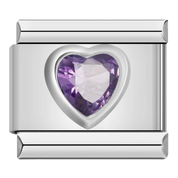 GEM HEART ITALIAN CHARM