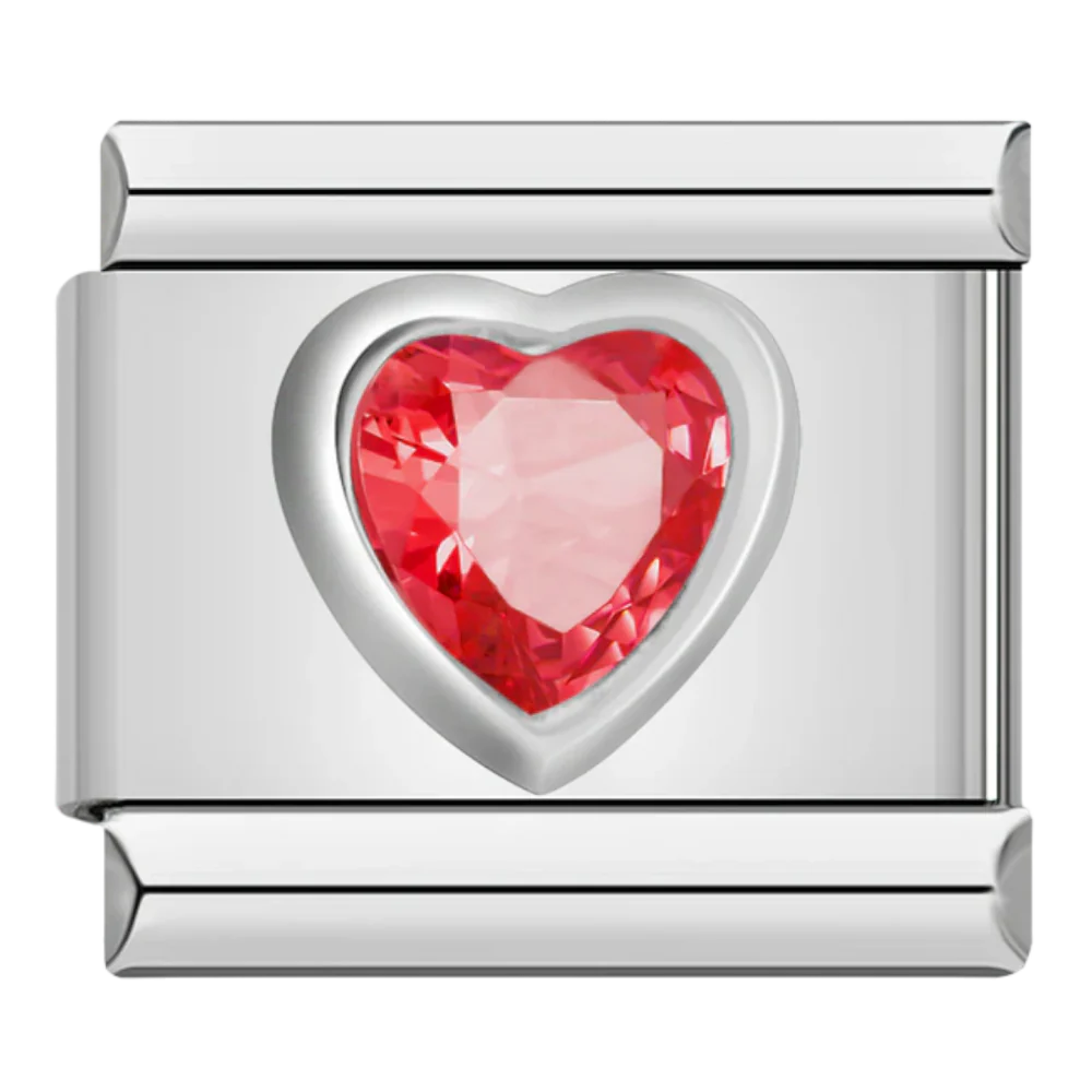 GEM HEART ITALIAN CHARM