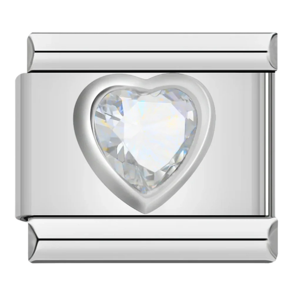 GEM HEART ITALIAN CHARM