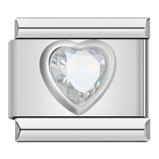 GEM HEART ITALIAN CHARM